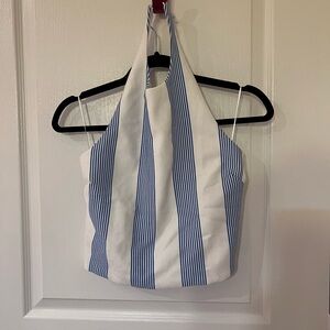 Anthropologie BISHOP + YOUNG STRIPED HALTER TANK TOP